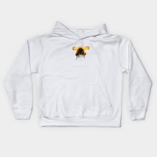 Bumble Bee Face Dusted With Pollen Kids Hoodie